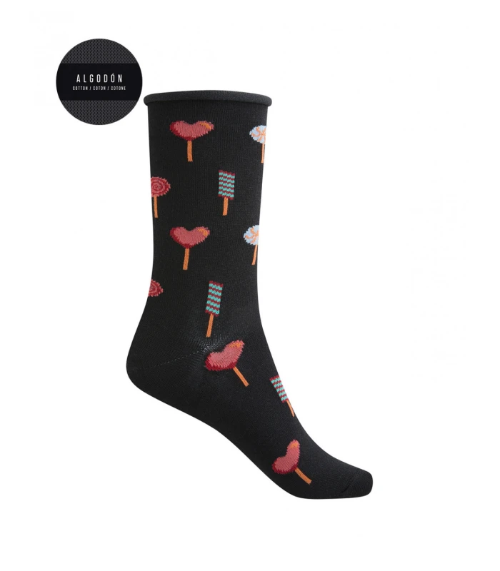 CALCETÍN FANTASÍA ANTIPRESIÓN PUÑO ROULÉ PIRULETAS