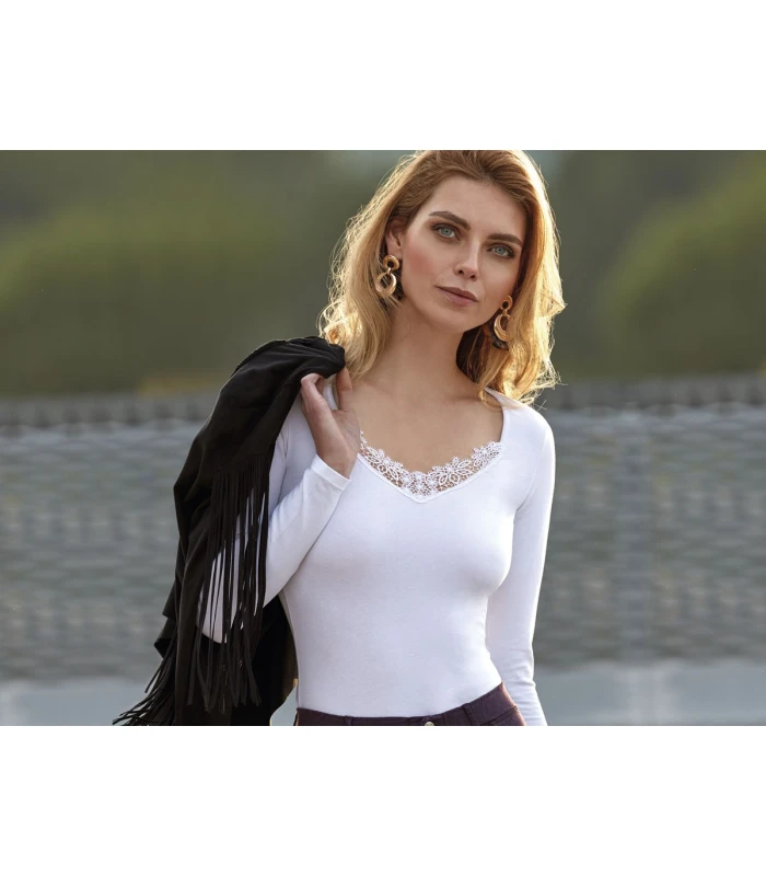 CAMISETA LIZ COTTON MANGA LARGA JANIRA