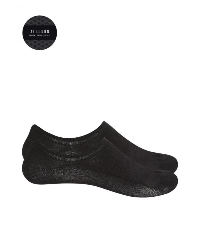 CALCETÍN INVISIBLE ALGODÓN (PACK 2 UD.) UNISEX NEGRO