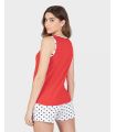 PIJAMA DE MUJER CORTO DE ALGODÓN CON TIRANTES