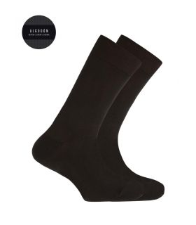 CALCETÍN DE ALGODÓN PREMIUM LISO (2 PARES) PUNTO BLANCO