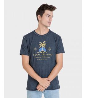 CAMISETA DE HOMBRE MANGA CORTA CUELLO REDONDO MARINO