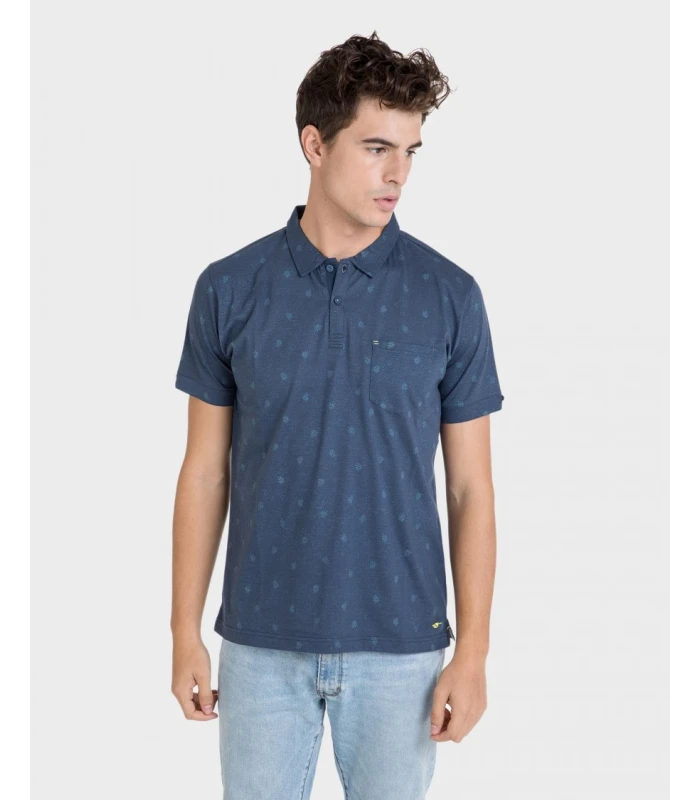 POLO DE CABALLERO DE MANGA CORTA MICROESTAMPADO