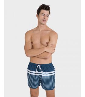 BAÑADOR DE CABALLERO DE RAYAS FINAS AZUL