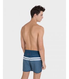 BAÑADOR DE CABALLERO DE RAYAS FINAS AZUL
