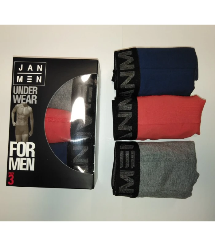 BOXER SUPREME DE ALGODÓN JANMEN COLORES PACK 3 UDS.