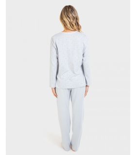PIJAMA MUJER ALGODÓN ORGÁNICO C/REDONDO BOTONES