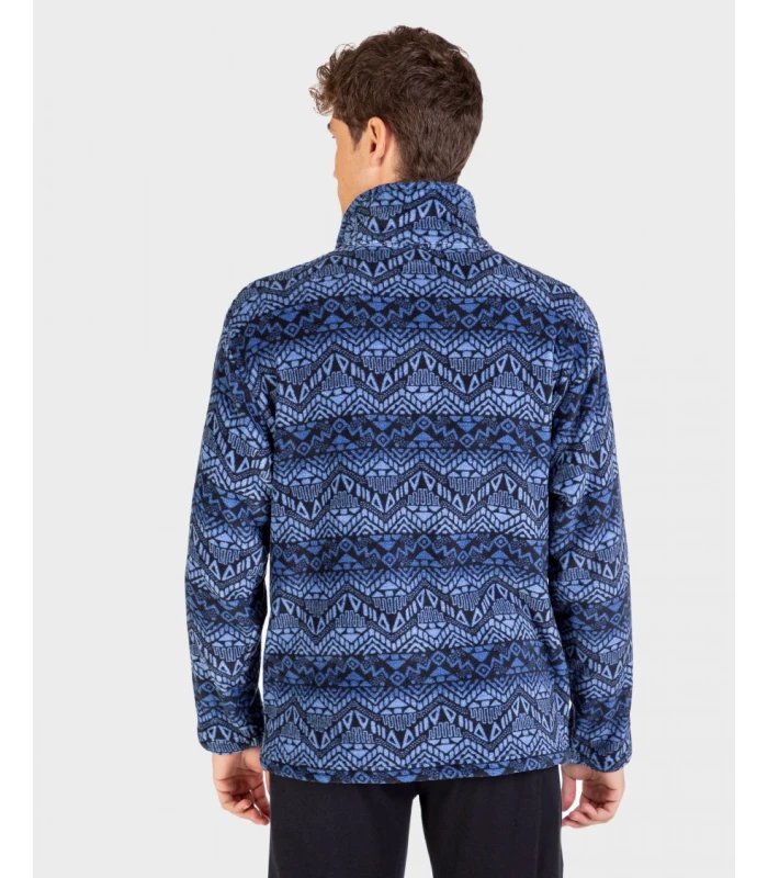 BATA POLAR CORTA DE HOMBRE CON CREMALLERA ESTAMPADO FANTASÍA