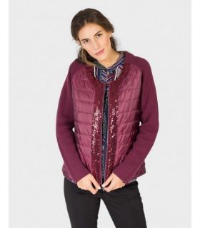 CHAQUETA DE MUJER CON CREMALLERA COLOR PÚRPURA