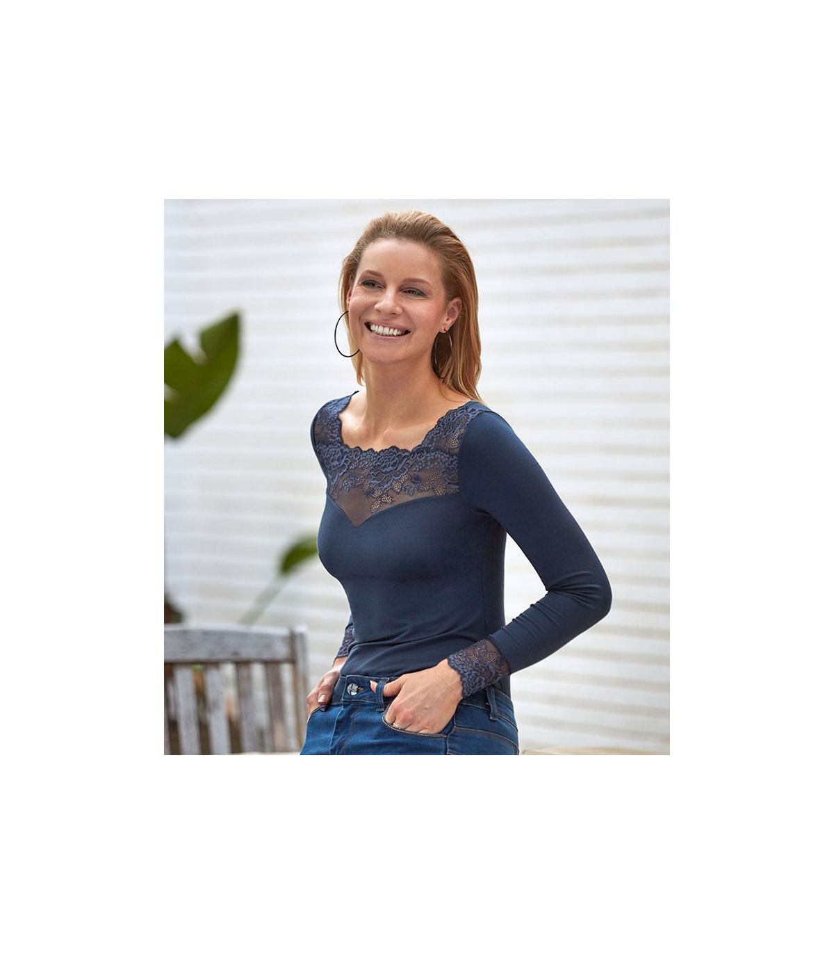 CAMISETA GRETA MODAL MANGA LARGA JANIRA