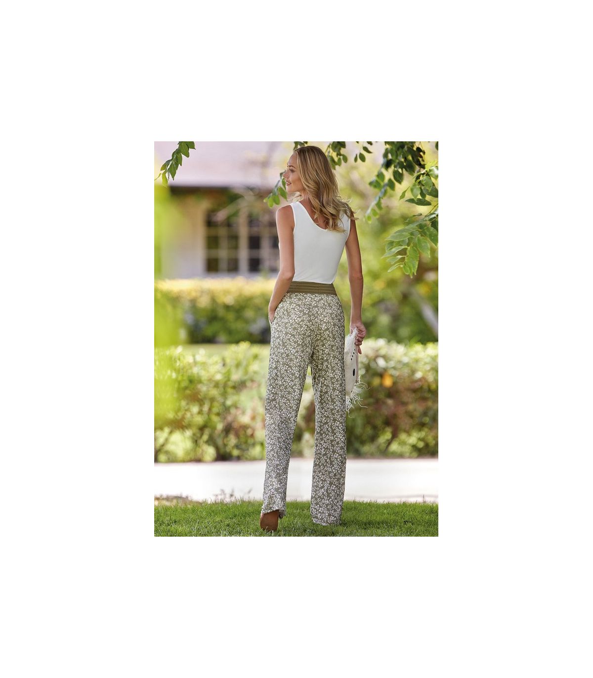 PANTALONES DE MUJER LOO DAISIES ESTAMPADO JANIRA