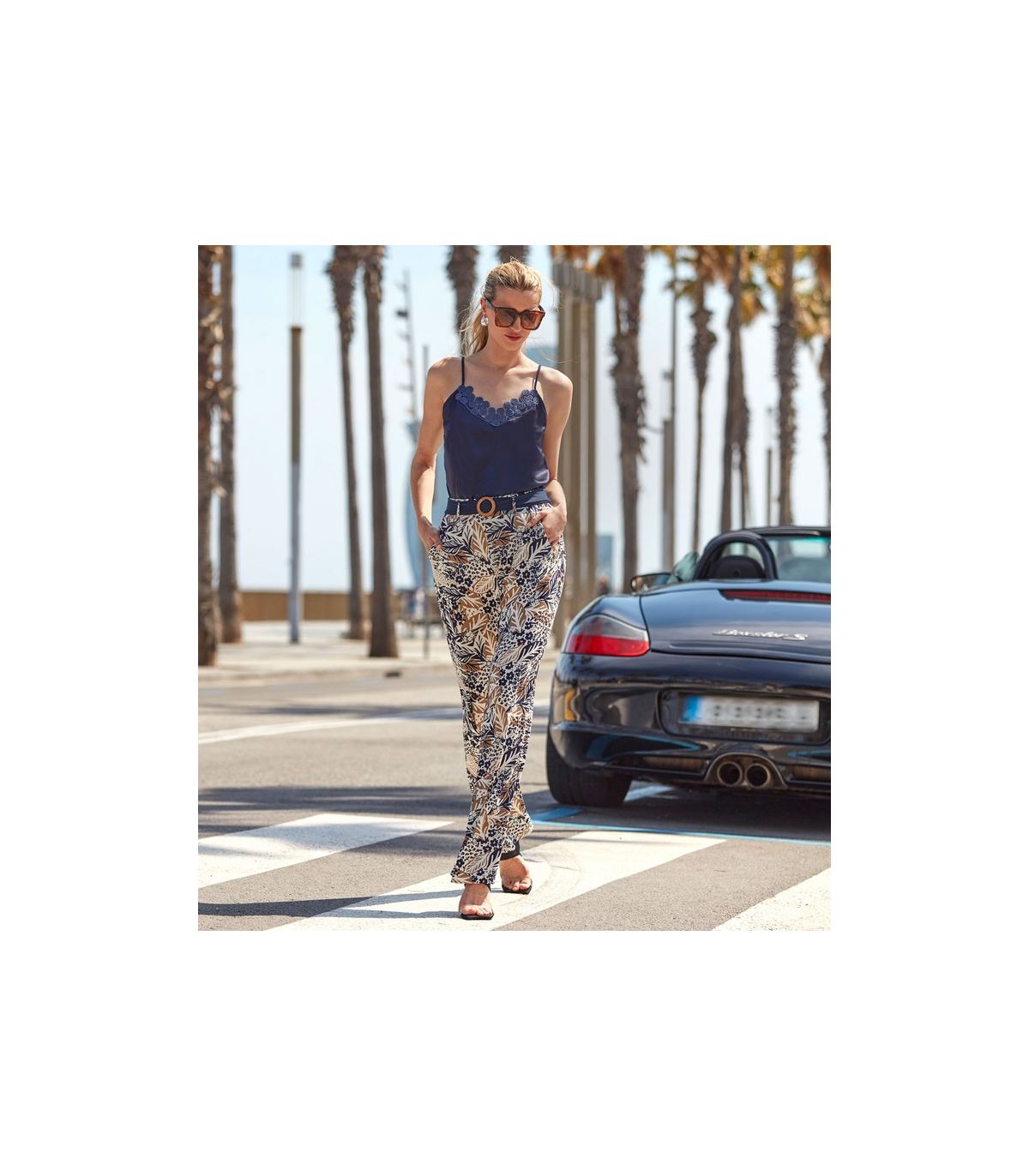PANTALONES DE MUJER LOO BAHAMAS ESTAMPADO FLORAL JANIRA