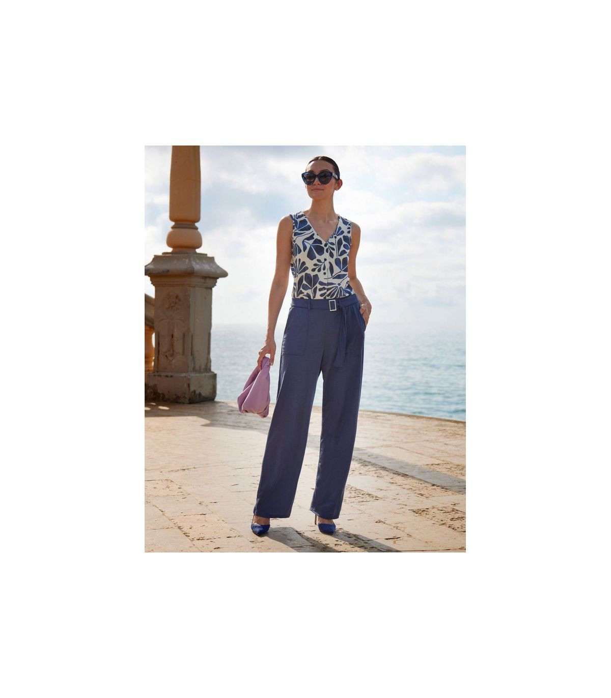 PANTALONES DE MUJER LOO FRESCO LISO Y ANCHO JANIRA