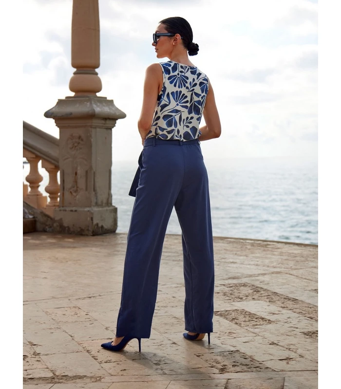 PANTALONES DE MUJER LOO FRESCO LISO Y ANCHO JANIRA