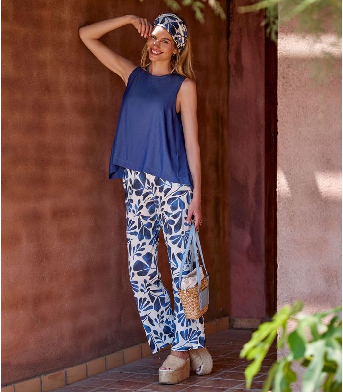 PANTALONES DE MUJER LOO LILYBLU ESTAMPADO FLORAL JANIRA