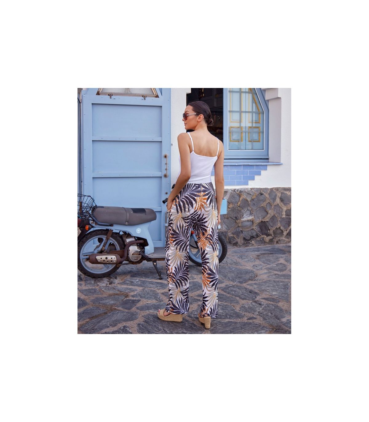 PANTALONES DE MUJER LOO GOLDPALM ESTAMPADO JANIRA