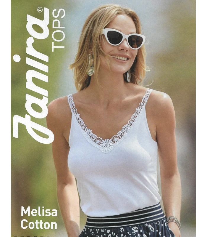 CAMISETA DE MUJER DE TIRANTES FINOS ALGODÓN B MELISA COTTON JANIRA