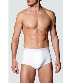 CALZONCILLO SLIP CLASSIX ALTO DE ALGODÓN PUNTO BLANCO