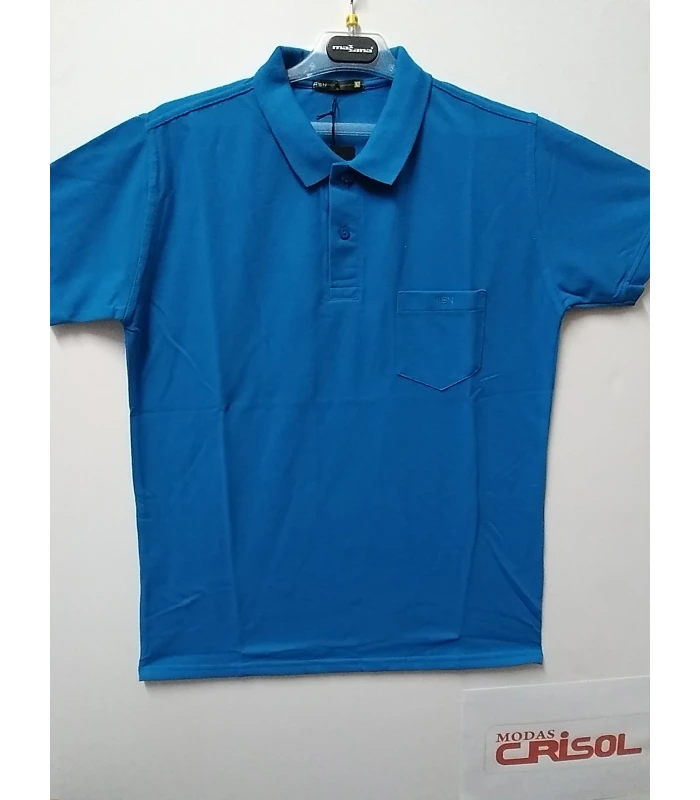 POLO CABALLERO LISO EN GRANITO CON BOLSILLO