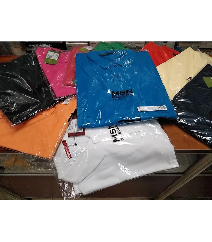 POLO DE CABALLERO LISO EN TEJIDO DE GRANITO CON BOLSILLO