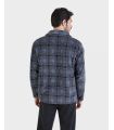 BATA POLAR DE HOMBRE CORTA DE CREMALLERA CUADROS ESPALDA