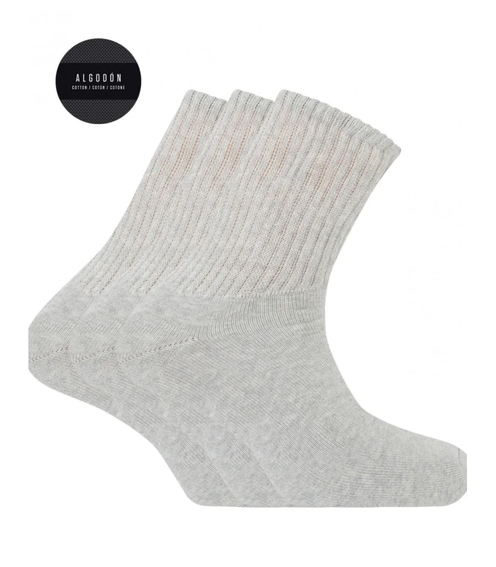 CALCETÍN ALGODÓN SPORT BASIX (PACK 3 UD.) PUNTO BLANCO