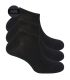 CALCETÍN DE ALGODÓN LISO TOBILLERO BASIX (PACK 3 UD.) NEGRO