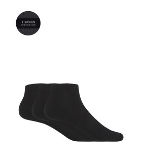 CALCETÍN DE ALGODÓN LISO TOBILLERO CHATO BASIX (PACK 3 UD.)
