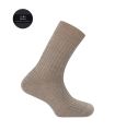 CALCETÍN 100% LANA AUSTRALIA CANALÉ PUNTO BLANCO BEIG