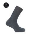 CALCETÍN 100% LANA AUSTRALIA CANALÉ PUNTO BLANCO GRIS OSCURO